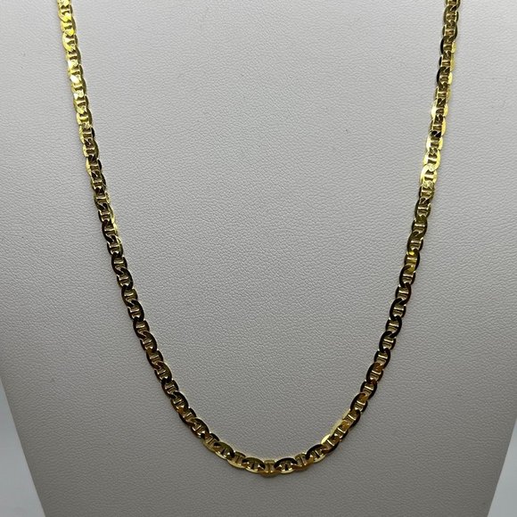 Silver/Gold 18" Italian Gucci Mariner Chain - 925 Italy - Ladies/Mens/Unisex - Picture 8 of 11